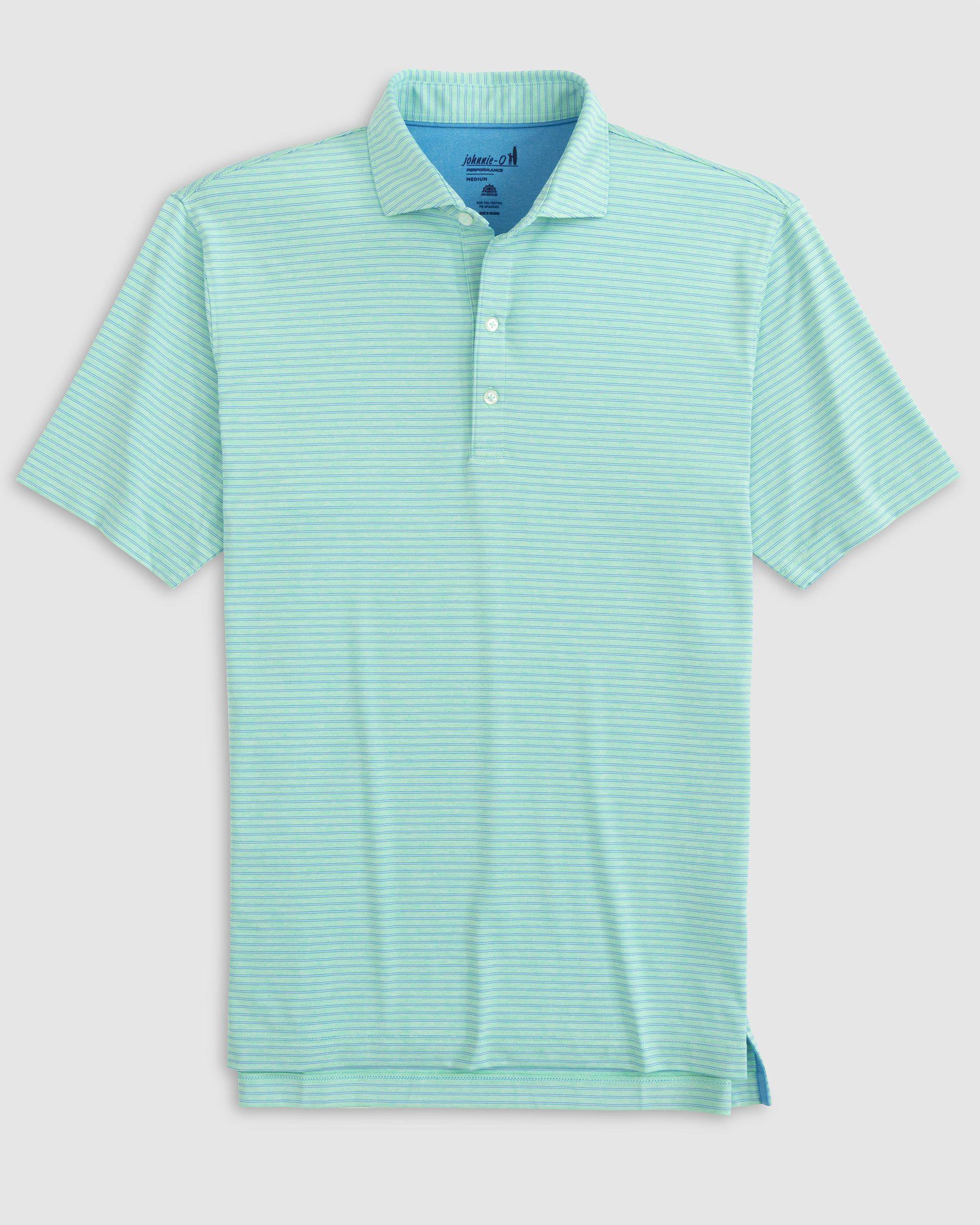 johnnie-O Michael Striped Jersey Performance Polo Product Image