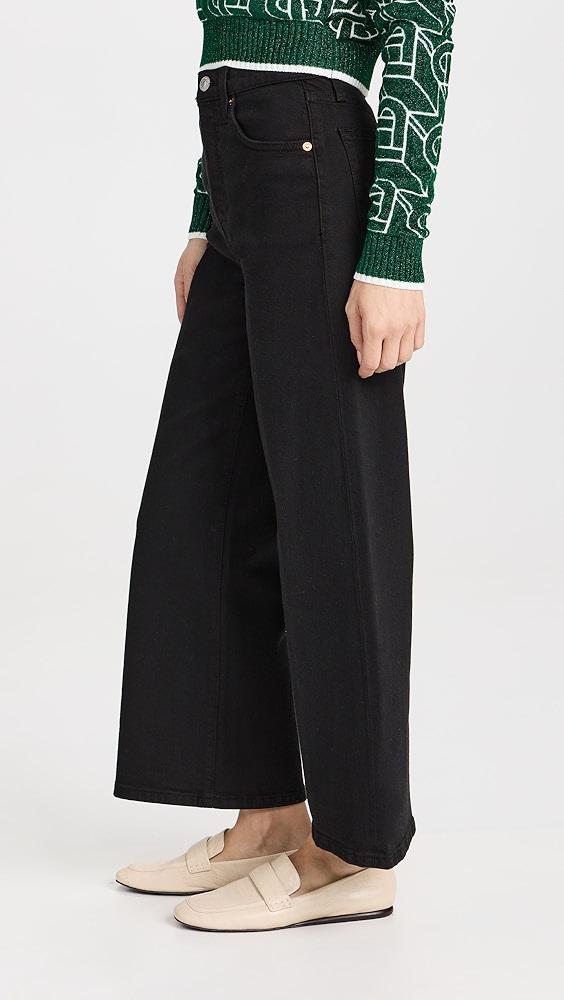 RE/DONE High Rise Wide Leg Crop Jeans | Shopbop Product Image