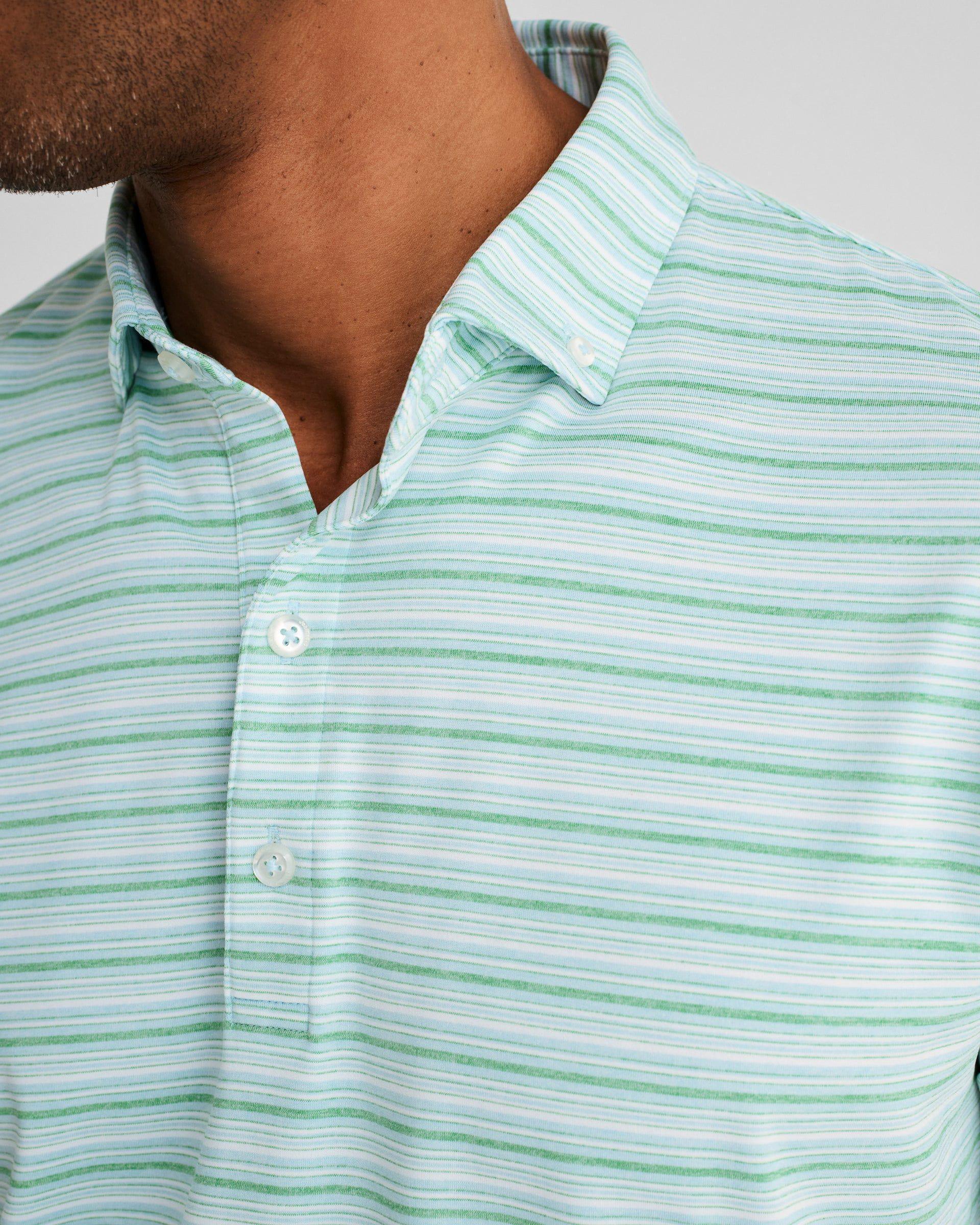 Richie Striped Jersey Performance Polo Male Product Image