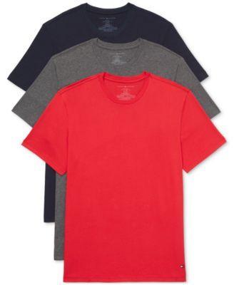 Tommy Hilfiger Mens Short-Sleeve Solid Undershirt, Pack of 3 Product Image