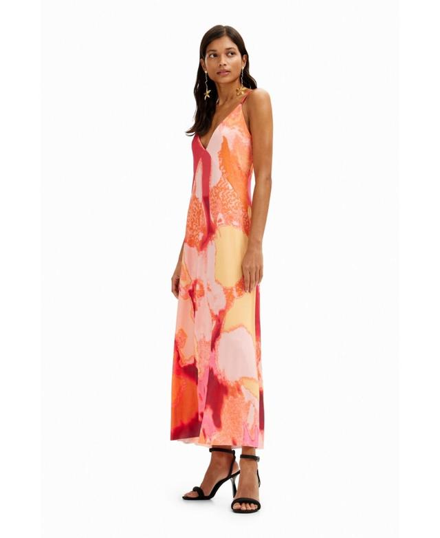 Desigual Womens Out-of-focus midi slip dress Product Image