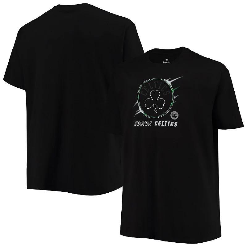 Mens Black Boston Celtics Big and Tall Heart & Soul T-shirt Product Image