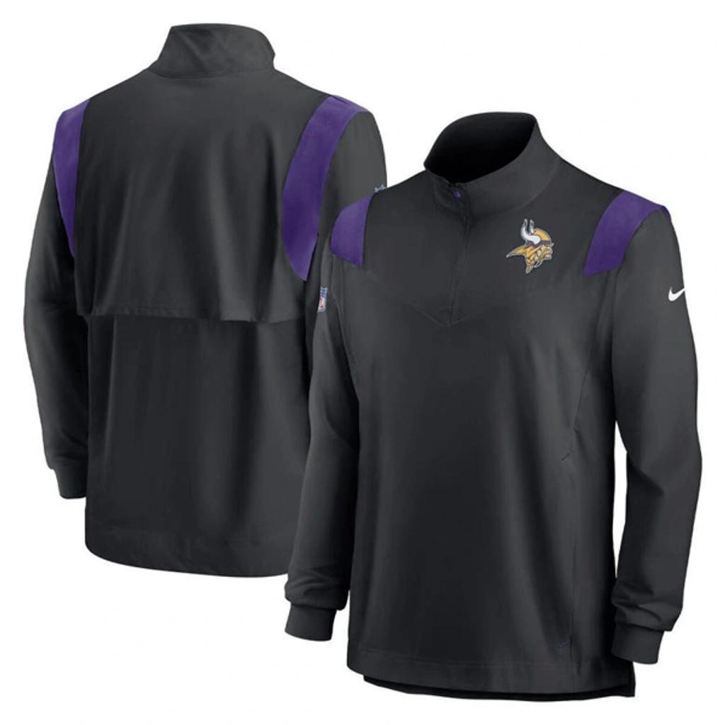 NIKE Men's Repel Coach (nfl Minnesota Vikings) 1/4-zip Jacket In Black Product Image