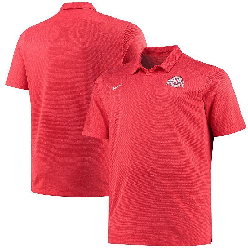 Mens Nike Heathered Scarlet Ohio State Buckeyes Big & Tall Performance Polo Product Image