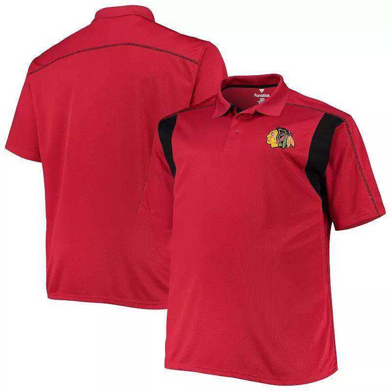 Mens Chicago Blackhawks Big & Tall Birdseye Polo Product Image