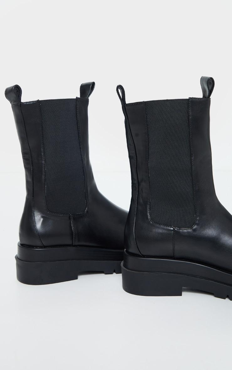 Black Calf High Chunky Chelsea Boot Product Image