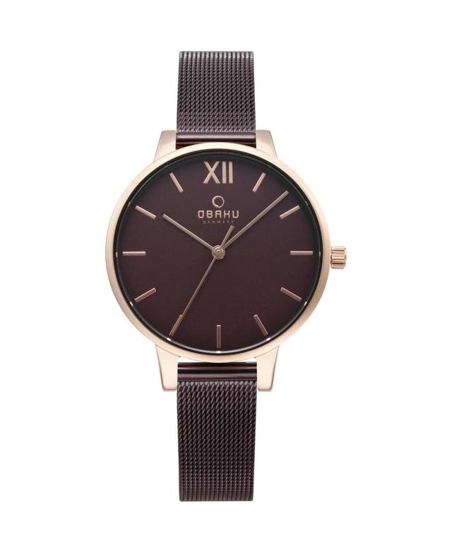 Obaku Womens Walnut Brown Dial Watch - V209LXVNMN Product Image