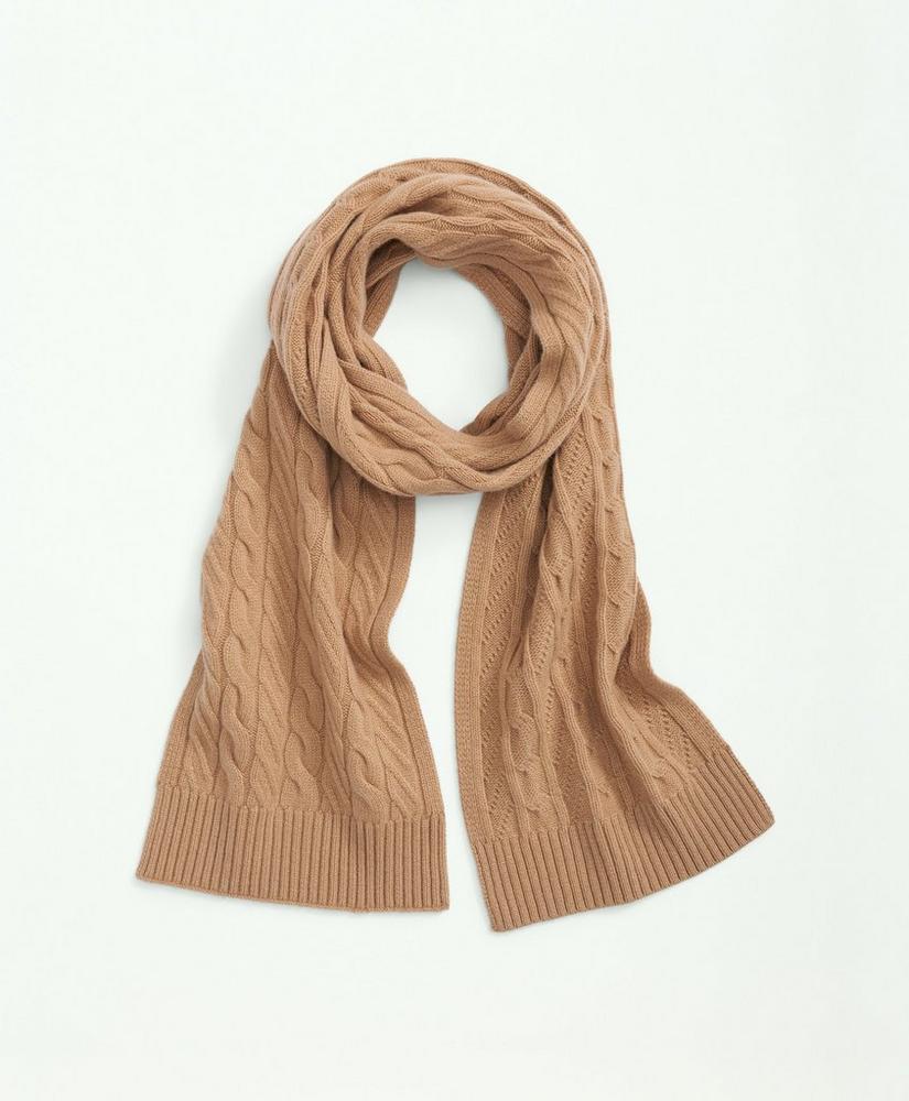 Merino Wool and Cashmere Blend Cable Knit Scarf product image