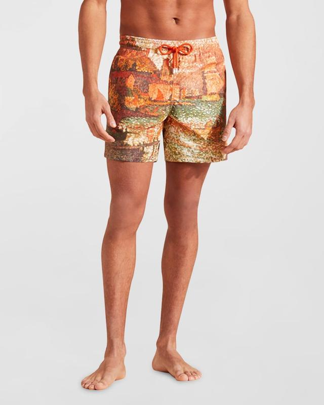 Mens Vilebrequin x Paul Signac Sortie Port Swim Trunks Product Image