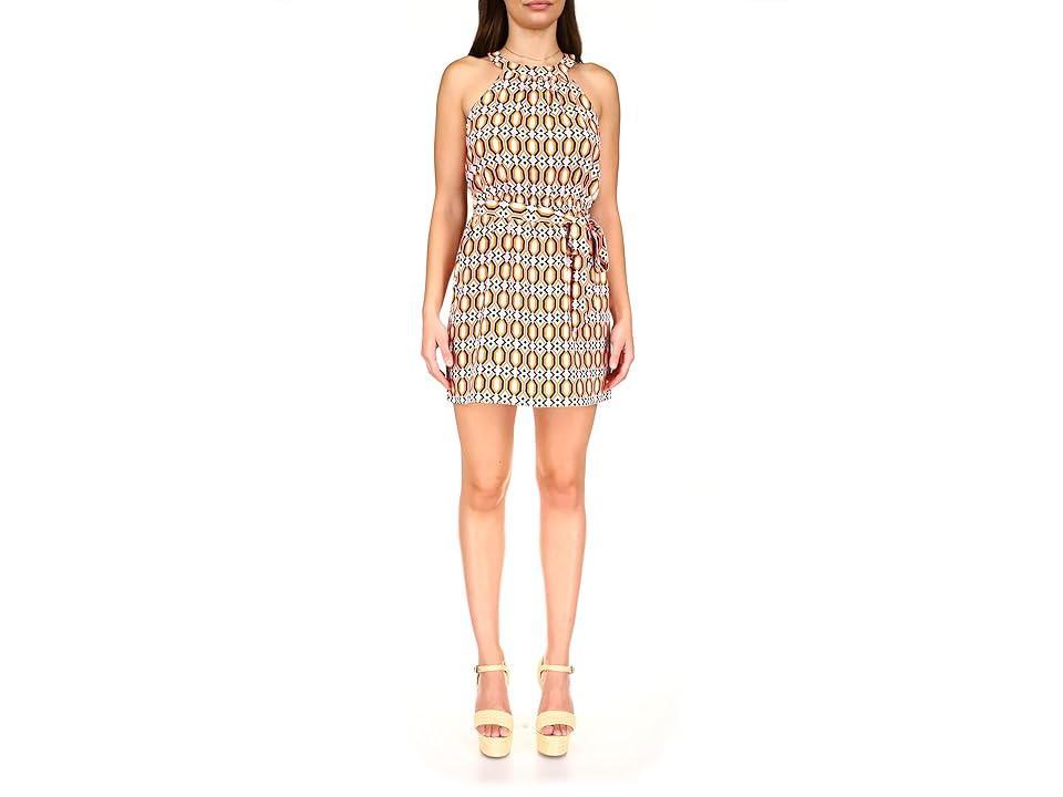 Sanctuary Soft Belted Woven Mini Dress (Opti Graphic) Women's Dress Product Image