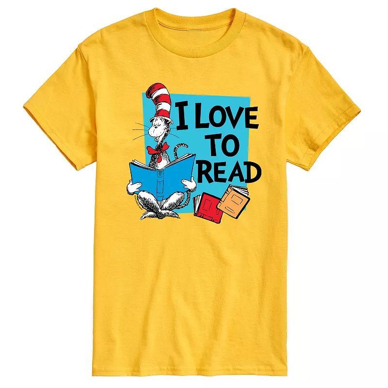 Mens Dr. Seuss The Cat in the Hat I Love To Read Graphic Tee Product Image