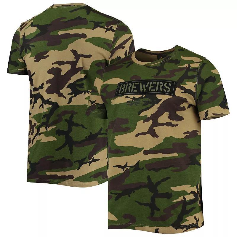 Mens New Era Camo Milwaukee Brewers Club T-Shirt Product Image