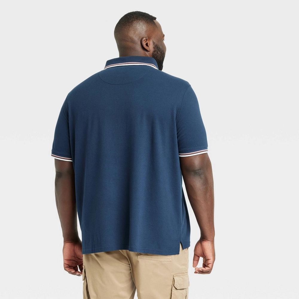 Mens Big & Tall Short Sleeve Polo Shirt - Goodfellow & Co Navy Blue 4XL Product Image