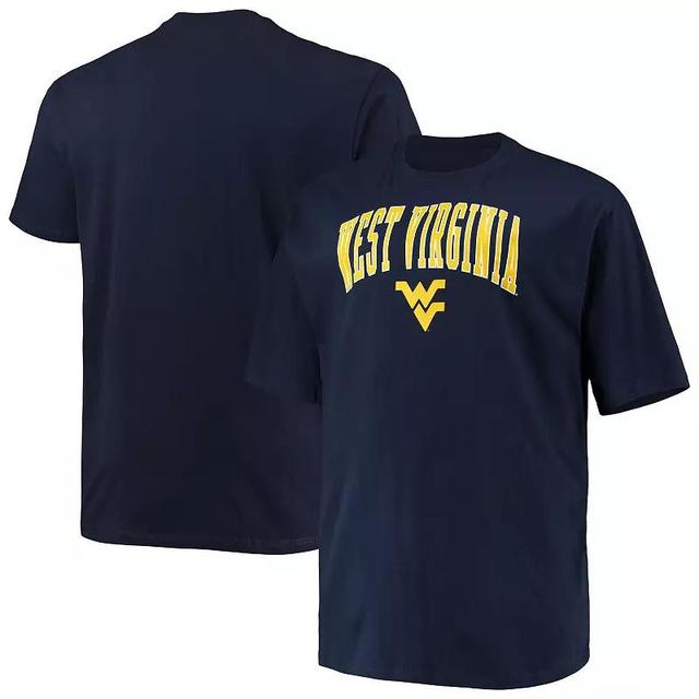 Mens Champion West Virginia Mountaineers Big & Tall Arch Over Wordmark T-Shirt Blue Product Image