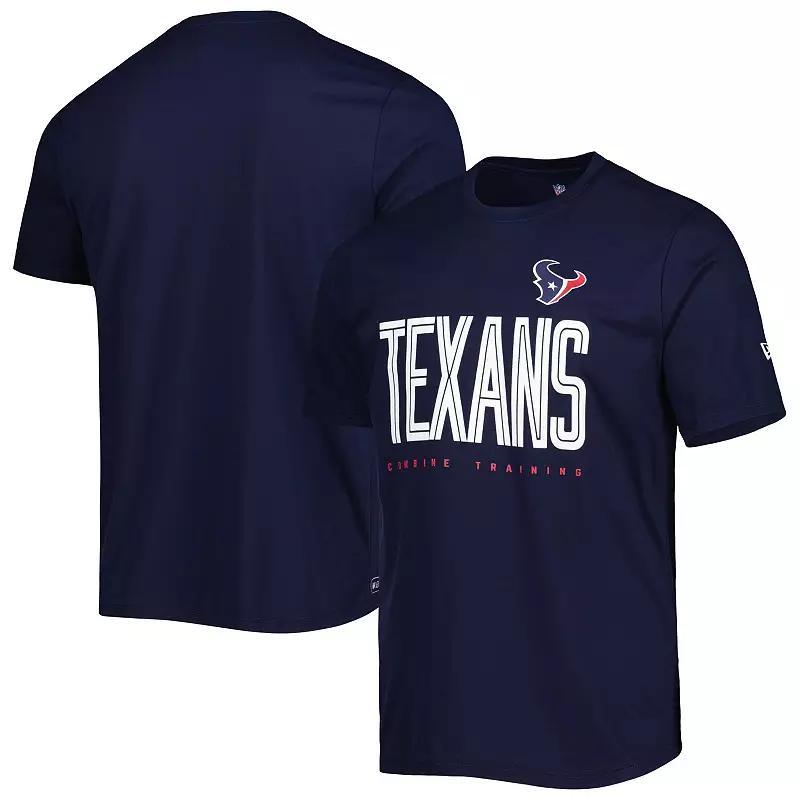 Mens New Era Houston Texans Combine Authentic Training Huddle Up T-Shirt Blue Product Image