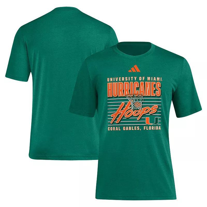 Mens adidas Miami Hurricanes Locker Swish Tri-Blend T-Shirt Product Image