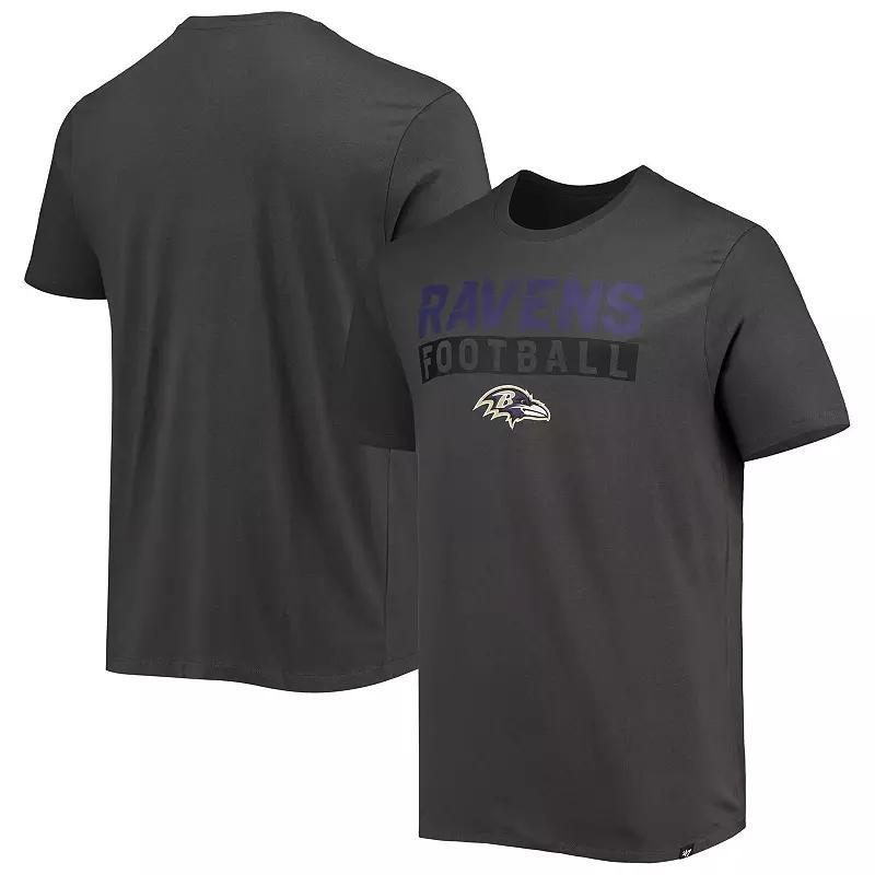 Mens 47 Charcoal Baltimore Ravens Dark Ops Super Rival T-Shirt Product Image