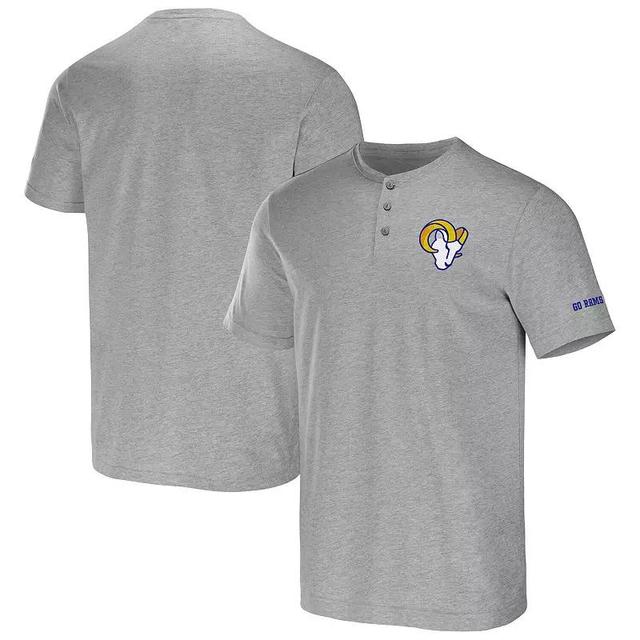 Mens NFL x Darius Rucker Collection by Fanatics Heather Gray Green Bay Packers Henley T-Shirt Product Image