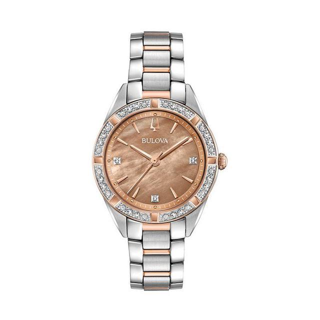 Bulova Womens Sutton Diamond Two Tone Stainless Steel Watch - 98R264 Product Image