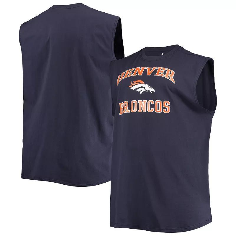 Mens Denver Broncos Big & Tall Muscle Tank Top Blue Product Image