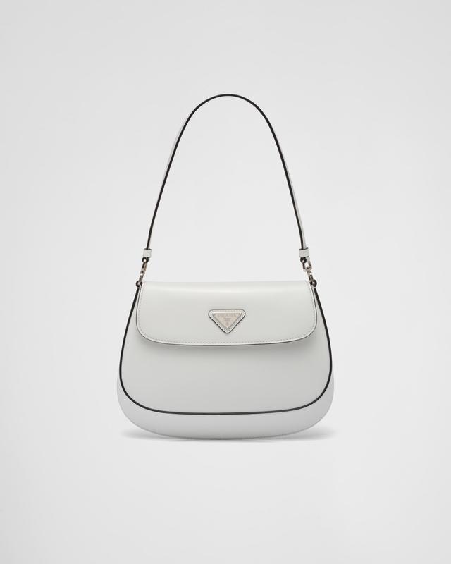 Prada Cleo brushed leather shoulder bag with flap Product Image