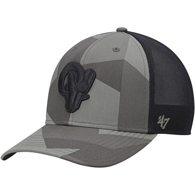 Mens 47 Camo/Black Los Angeles Rams Countershade MVP Trucker Snapback Hat Product Image