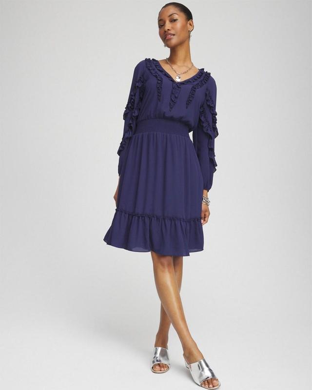 Women's Ruffle Detail Smock Waist Dress Product Image