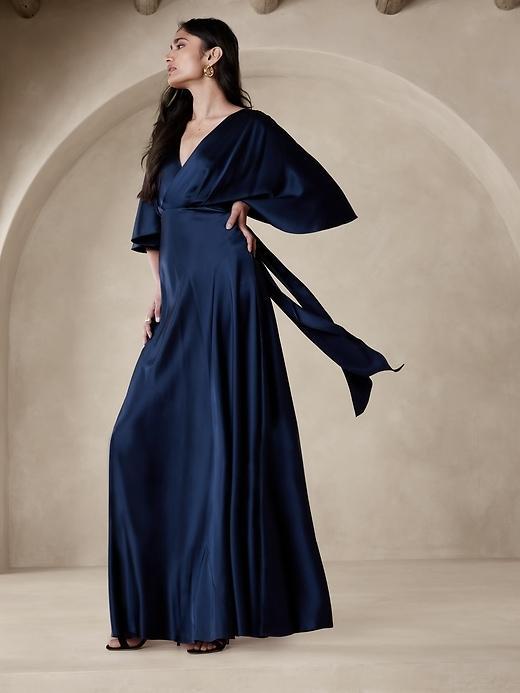 Aura Silk Maxi Dress Product Image