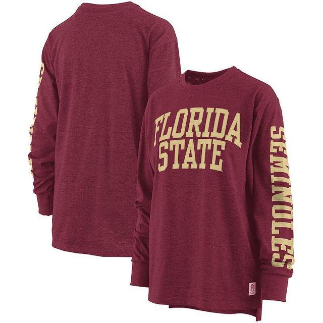 Womens Pressbox Garnet Florida State Seminoles Two-Hit Canyon Long Sleeve T-Shirt Product Image