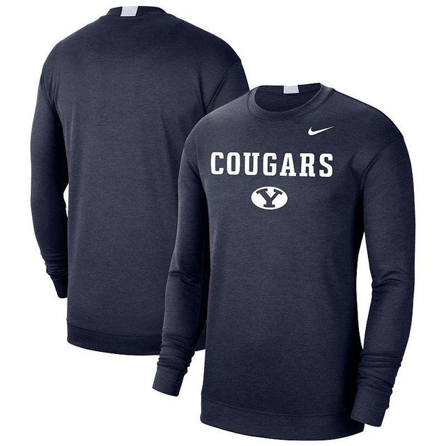 Mens Nike BYU Cougars Spotlight Long Sleeve T-Shirt Blue Product Image