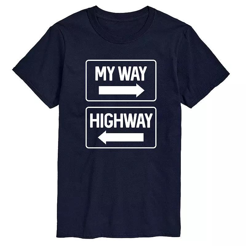 Mens My Way Highway Tee Blue Product Image