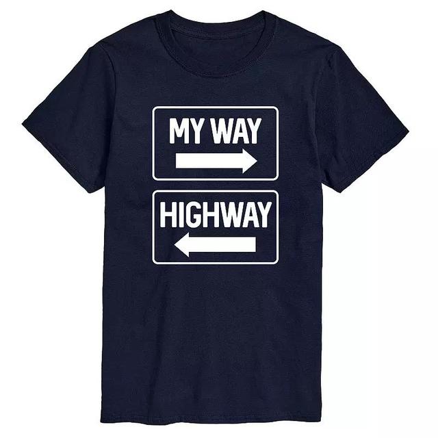 Big & Tall My Way Highway Tee, Mens Blue Product Image