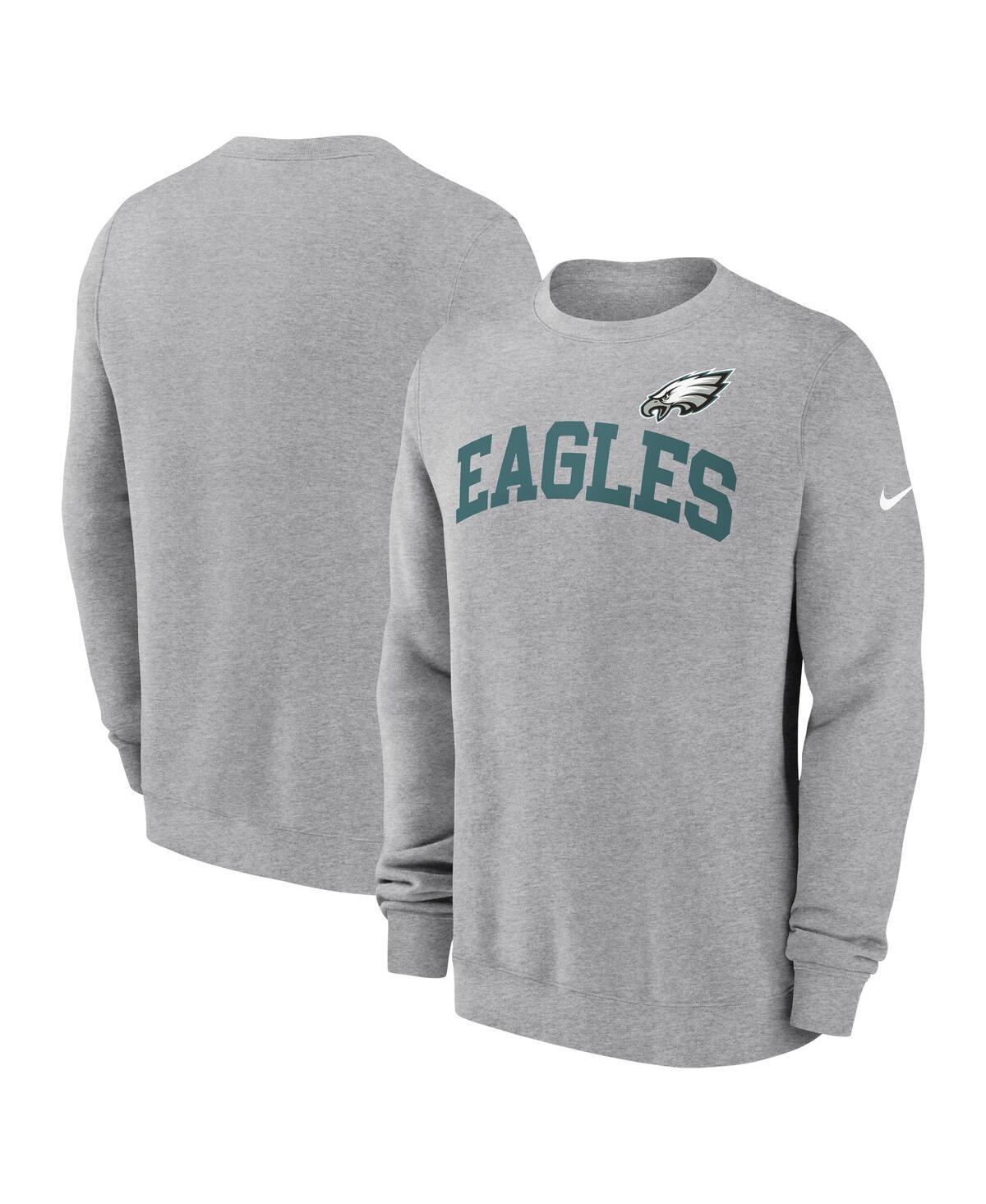 Nike Mens Heather Gray Philadelphia Eagles Club Pullover Sweatshirt Product Image