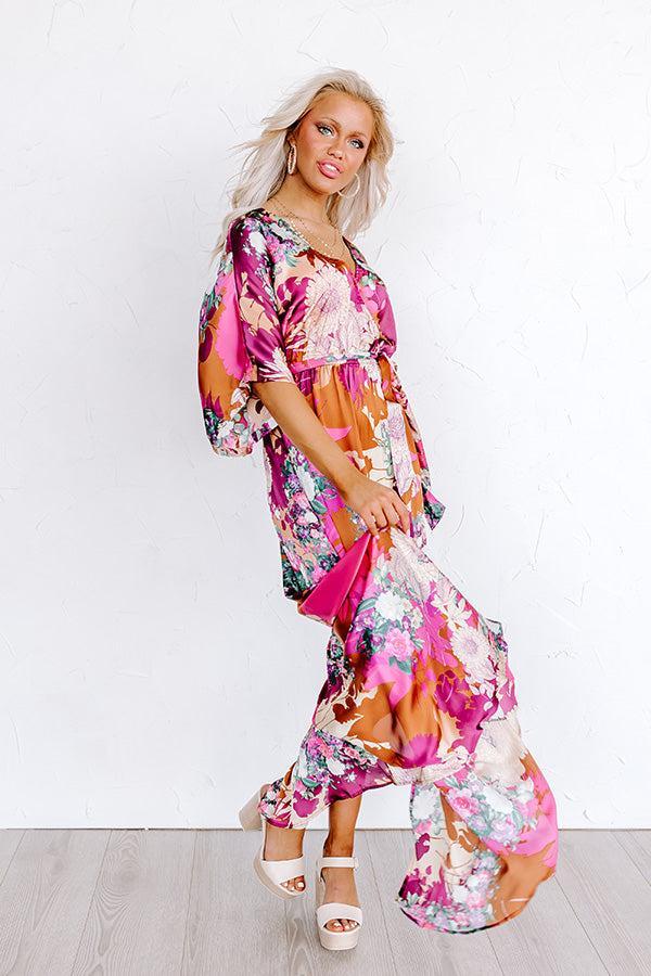 Caught Up In Love Satin Maxi Product Image