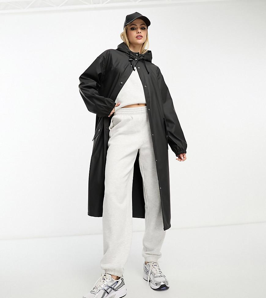 ASOS DESIGN Tall rubberized rain parka coat Product Image