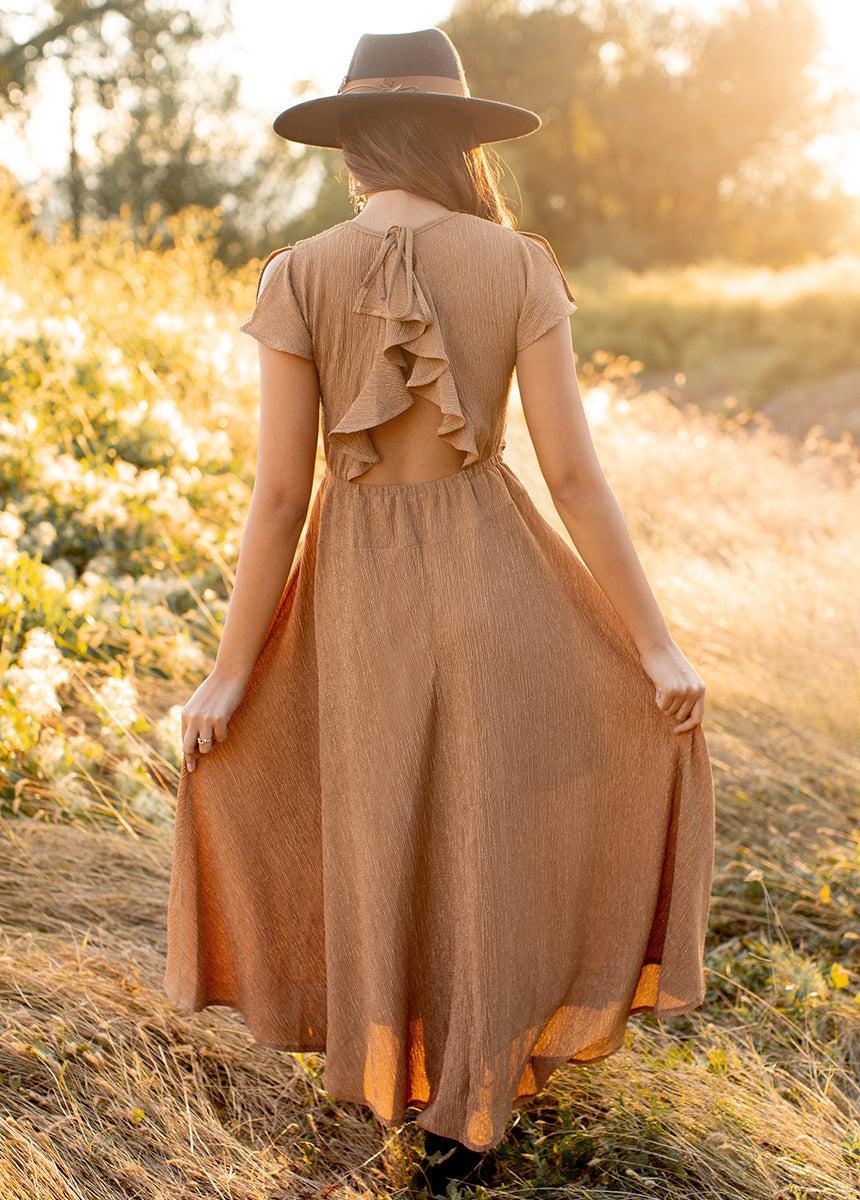 Jessah Dress in Warm Camel Product Image