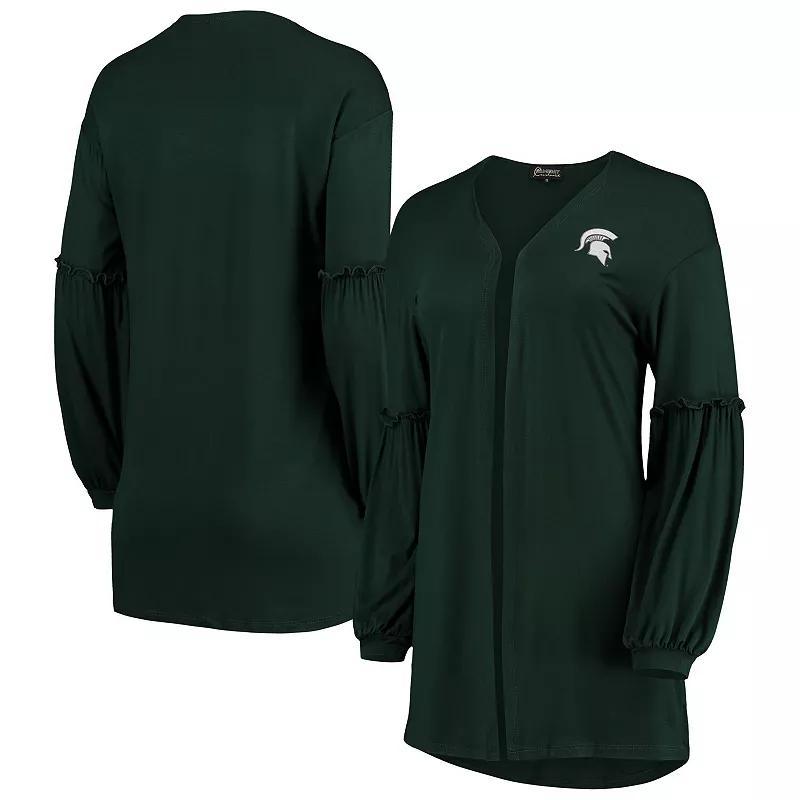 Womens Michigan State Spartans Offset Bubble Sleeve Cardigan Product Image