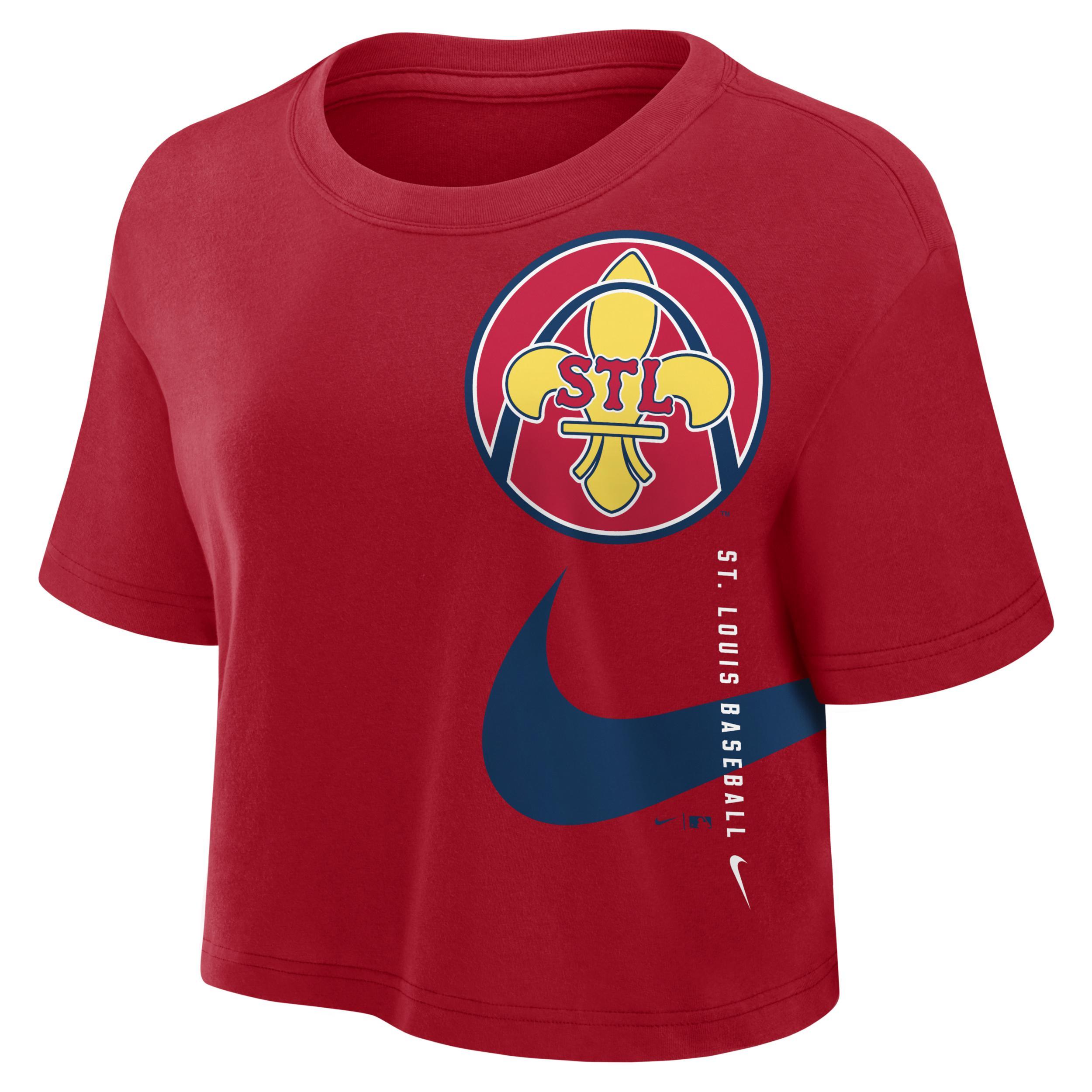 St. Louis Cardinals City Connect Nike Womens Dri-FIT MLB Cropped T-Shirt Product Image