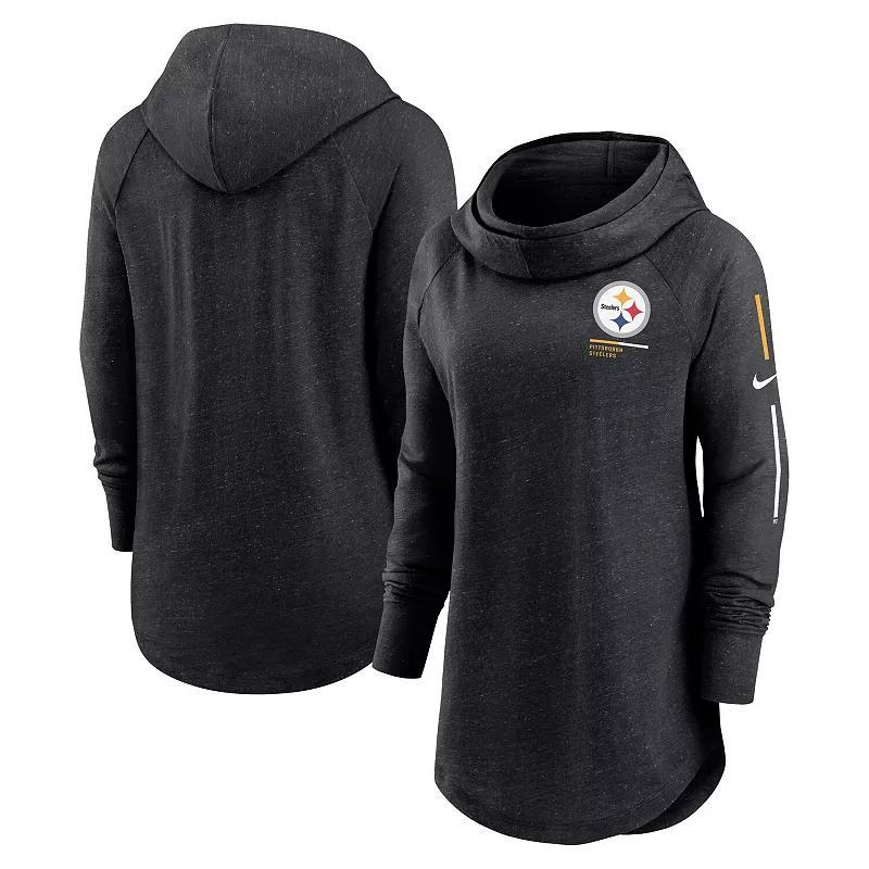 Womens Nike Heather Charcoal Arizona Cardinals Raglan Funnel Neck Pullover Hoodie Product Image