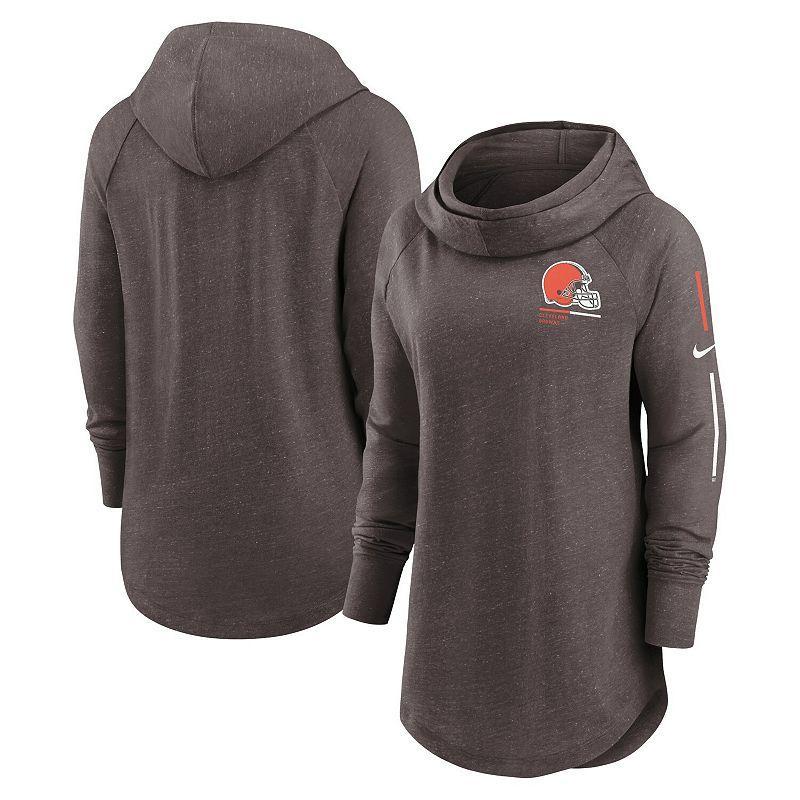 Womens Nike Heather Charcoal Arizona Cardinals Raglan Funnel Neck Pullover Hoodie Product Image