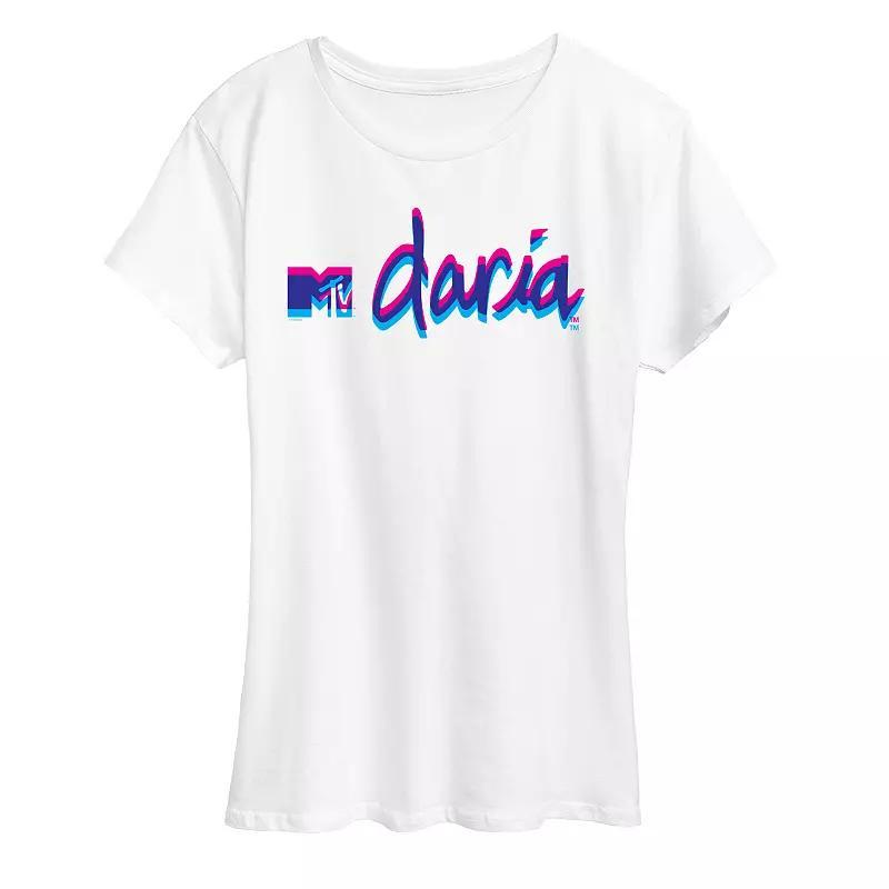 Womens Daria 3D Daria Logo Graphic Tee, Girls Product Image