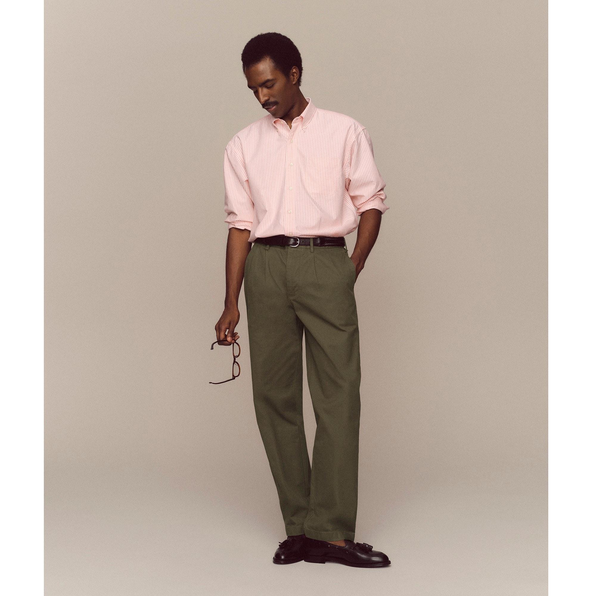 Classic double-pleated chino pant Product Image