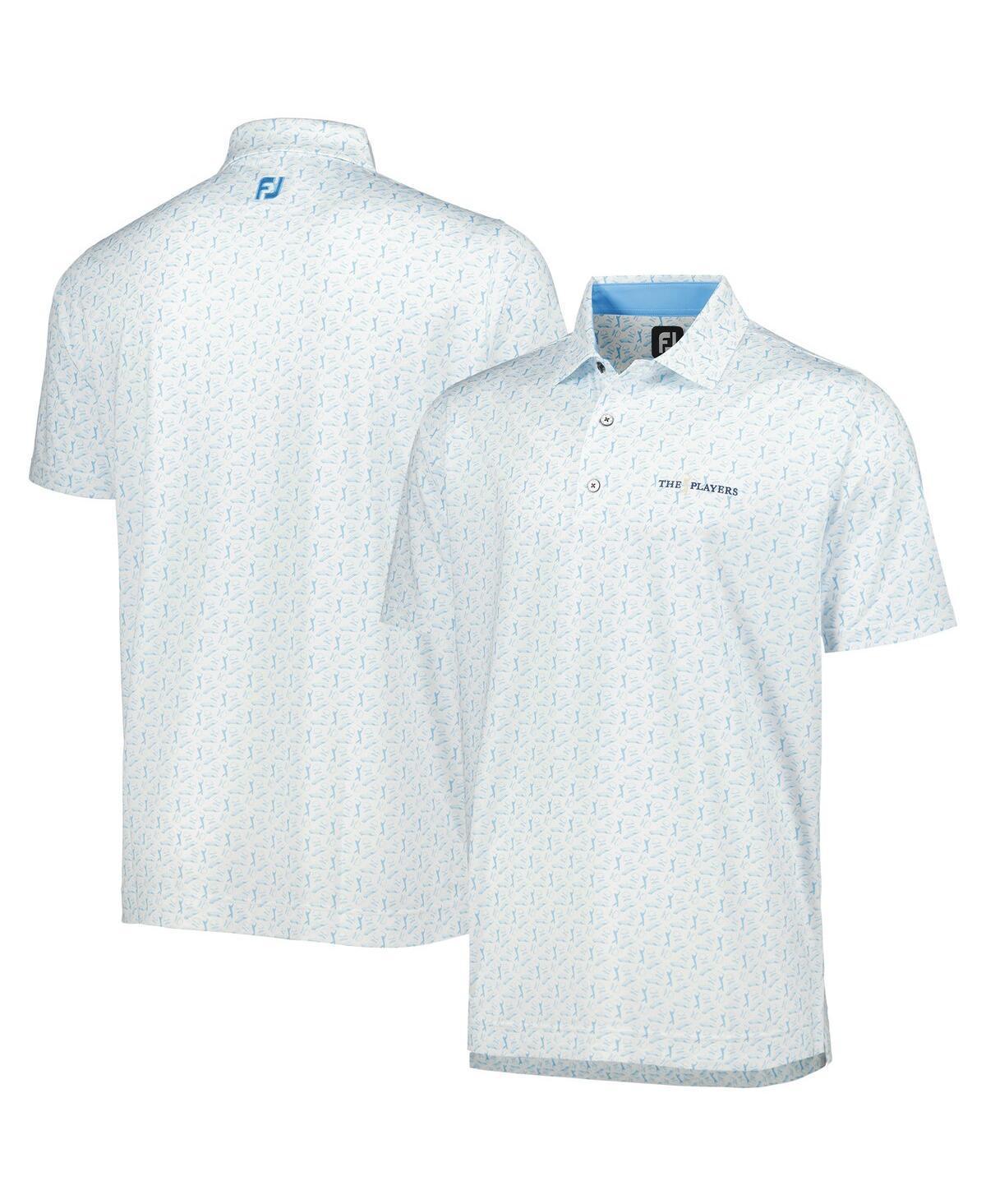 Mens FootJoy White The Players Allover Print ProDry Polo Shirt - White Product Image