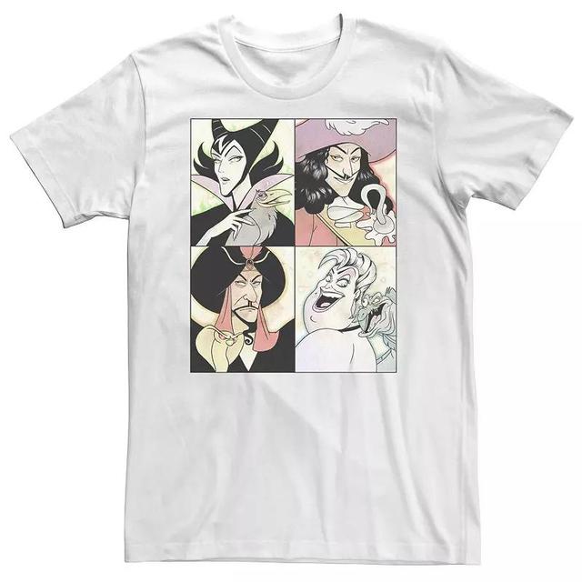 Big & Tall Disney Villains Anime Watercolor Panels Tee, Mens Product Image