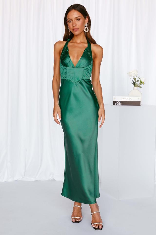 Loud Nights Maxi Dress Green Product Image