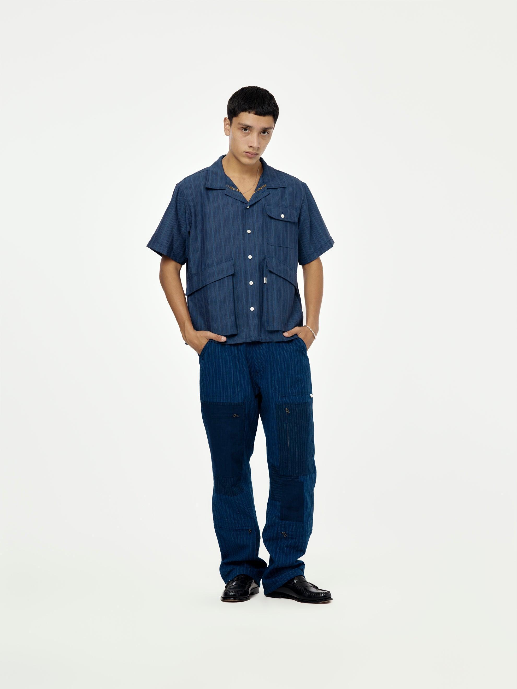 Yuge Fabric Barrow Pant (Navy) Product Image