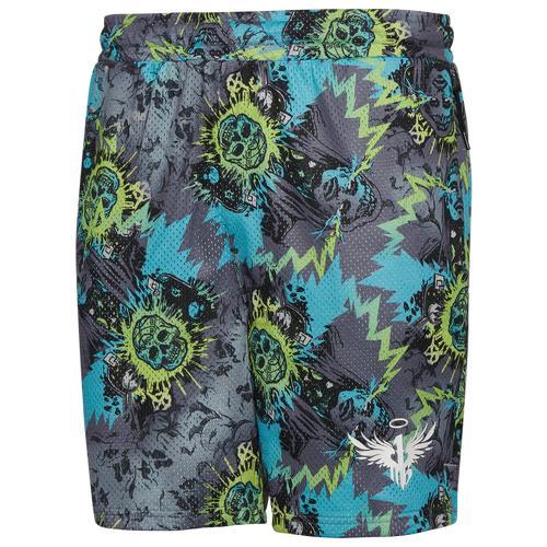 PUMA Mens PUMA Melo Blue Hive Printed Shorts - Mens Product Image