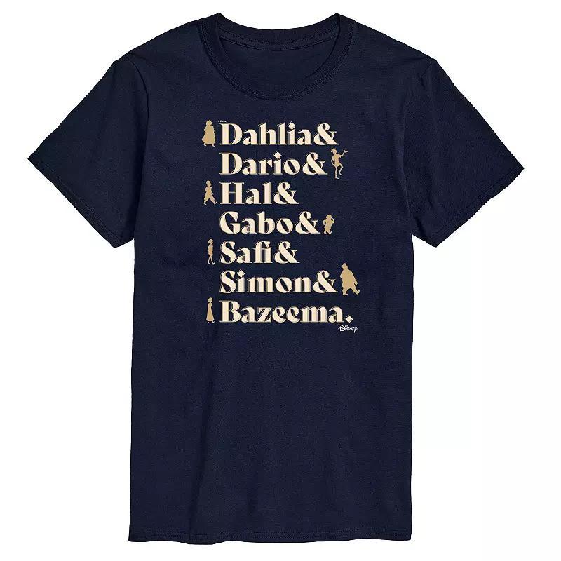 Disneys Wish Big & Tall Dahlia Dario Hal Gabo Safi Simon Bazeema Graphic Tee, Mens Blue Product Image