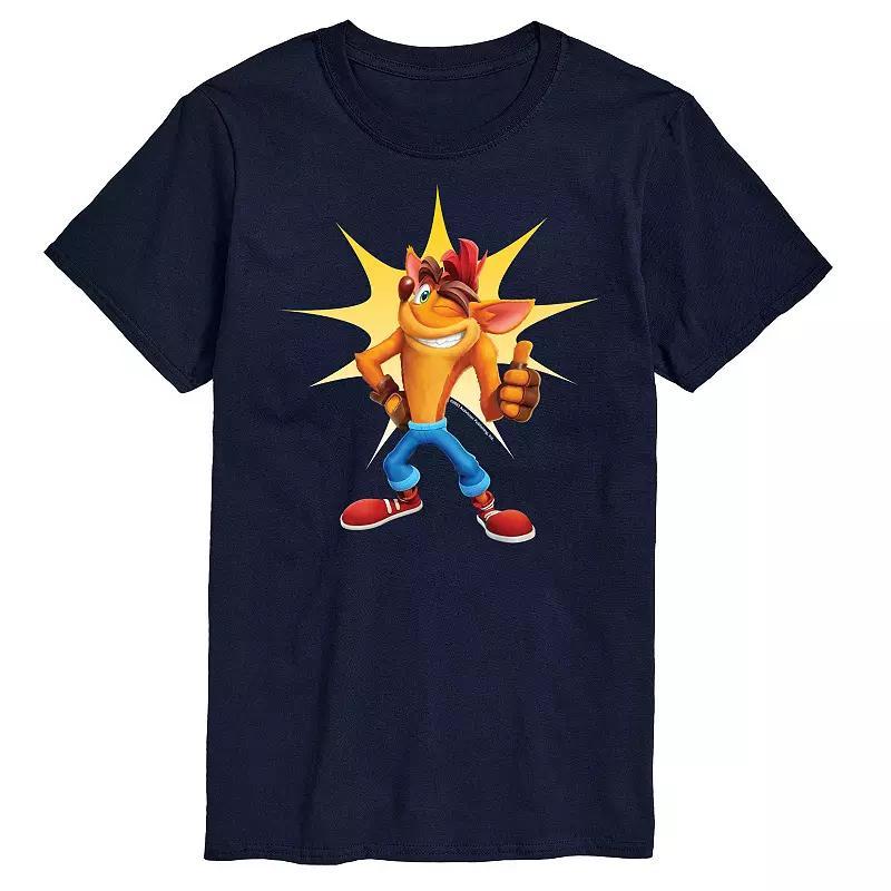 Big & Tall Crash Bandicoot Thumbs Up Graphic Tee, Mens Blue Product Image