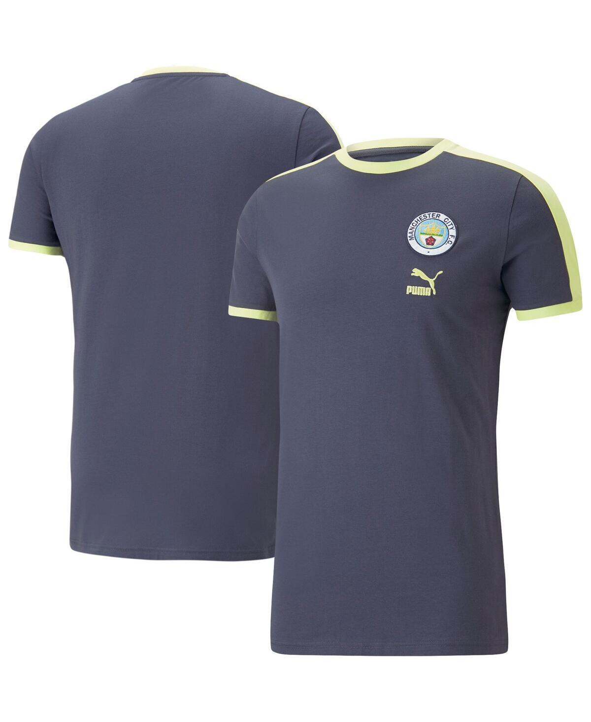 Mens Puma Navy Manchester City ftblHeritage T-shirt Product Image